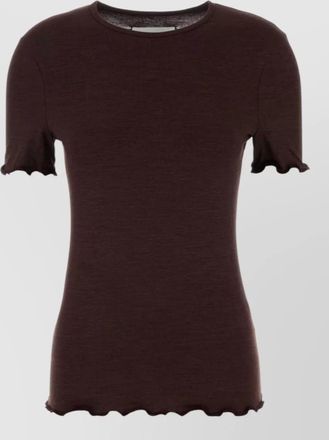 Jil Sander stretch silk blend t shirt crew neck