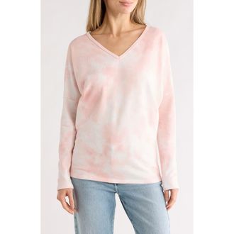 Go Couture V-Neck Dolman Sleeve Sweater in Grey Splash at Nordstrom Rack, Size X-Large