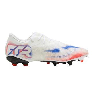 Puma Future 8 voetbalschoenen voor heren, geschikt voor stevige ondergrond (Wit, Zwart, Rood)