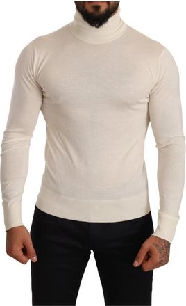 Dolce & Gabbana Turtleneck Pullover Sweater - Heren - Cashmere truien - Beige - S - Kasjmier - Truien & Vesten