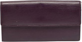 Louis Vuitton Pre-owned Wallets, female, Purple, Size: ONE SIZE Pre-owned Vintage Leather Wallet