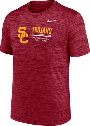 Nike USC Sideline Velocity Nike Mens Dri-FIT College T-Shirt in Red | 02ER69WSCJ-PCW