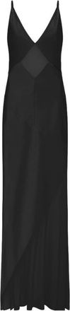 Rachel Gilbert Venus V-neck gown - women - Polyester/Recycled Polyester - 4 - Black