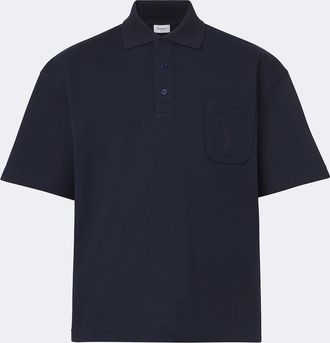 Saint Laurent Polo Cassandre de algod&oacute;n