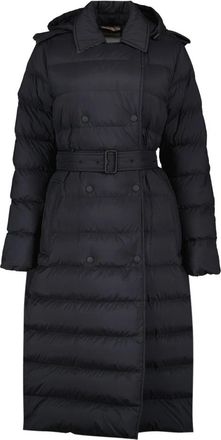 Burberry Lange Nylon Pufferjas - Dames - Parka Jassen - Zwart - XS - Nylon - Jassen