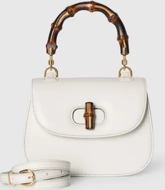 Gucci Bamboo 1947 Mini Bag, White, Leather