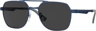 Persol PO1004S Asian Fit Polarized 115248 Mens Sunglasses Blue Size 55