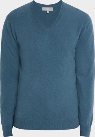 Neiman Marcus Mens Cashmere V-Neck Sweater