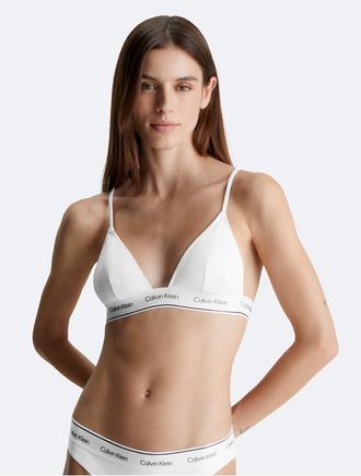Calvin Klein Womens Legacy Triangle Bikini Top - White - XS
