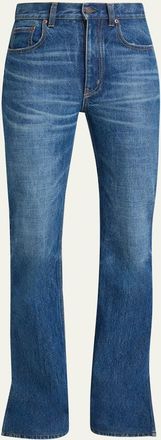 Chloé Denim Bootcut-Leg Split-Hem Pants