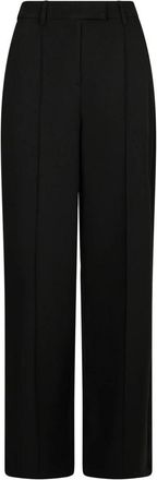 Neo Noir Klassieke Zwarte Broek met Persplooien - Dames - Straight fit broeken - Zwart - XL - Broeken