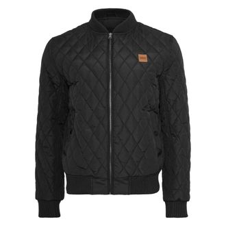 Urban Classics Heren Diamond Nylon Gewatteerd Jasje (Zwart)