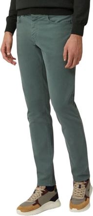 Harmont & Blaine Broek 5 Zakken Stretch - Heren - Slim Fit Jeans - Groen - 2XL - Katoen - Jeans