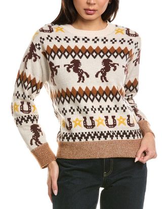 Brodie Rodeo Fairisle Crewneck Cashmere Sweater