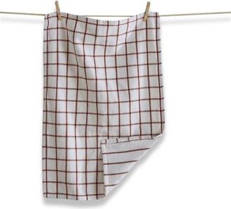 Tag Classic Double Rust Brown Windowpane Cotton Dishtowel at Nordstrom