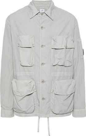 C.P. Company Flatt cargo shirt jacket - men - Polyamide - S - Grey