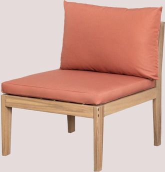 Sklum Sklum - Módulo central para sofá modular de jardín en madera de acacia Filips