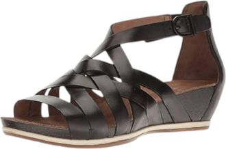 Dansko Womens Vivian Wedge Sandals In Graphite