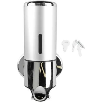 OEM Dispensador De Jab&oacute;n, Gel De Ducha Y Acondicionador De Pared, De Abs Color Plata, Con Dep&oacute;sito De 500 Ml, Ideal Para Hoteles, Restaurantes Y Hogares