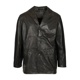 Giorgio Brato Lambskin Blazer - male - Giorgio Brato - Leather Jackets - Black - L - Jackets