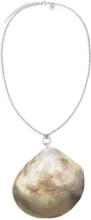 Petit Moments Abalone Shell Pendant Necklace in Silver at Nordstrom