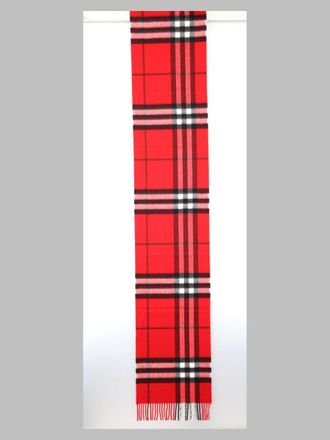 Burberry Check Cashmere Scarf - Red