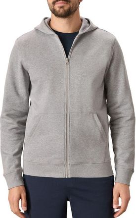 Pact Organic Brushed Fleece Zip Hoodie in Heather Grey at Nordstrom, Size Xx-Large
