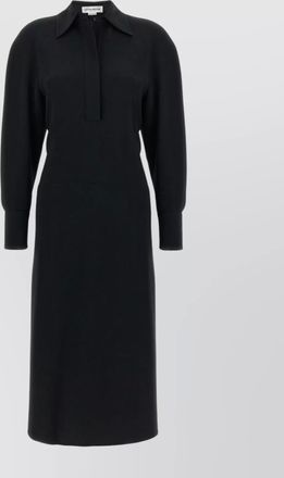 Victoria Beckham polo collar midi dress with long sleeves