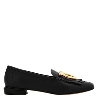 Ferragamo Silvy Loafers With Leather Fringe Detail
