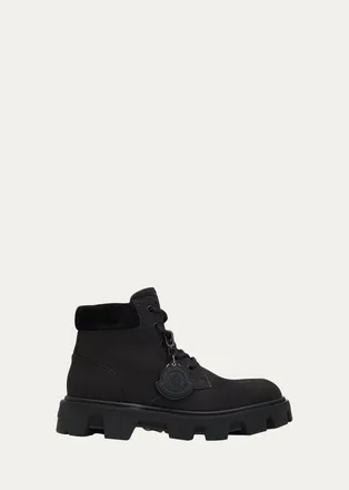Moncler Mens Peak City Leather Ankle Boots