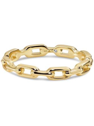 Devata Cable Link Ring in Gold Plated Sterling Silver, 3mm in Yellow Gold at Nordstrom, Size 7