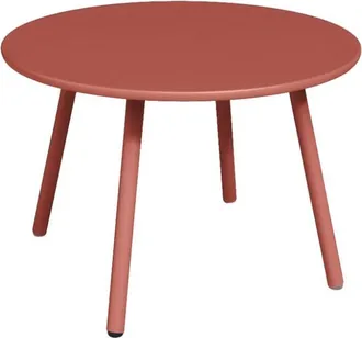 VENTE-UNIQUE.COM Mesa de centro para jard&iacute;n acero terracota