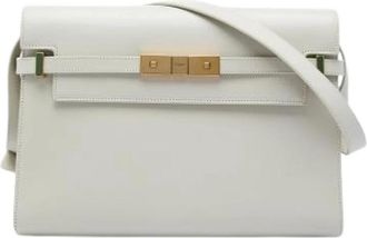 Saint Laurent Pre-owned Manhattan Schoudertas - Dames - Vintage Schoudertas - Wit - ONE Size - Leer - Vintage
