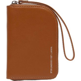 Want Les Essentiels Arch Smooth Leather Zip Wallet in Cuero at Nordstrom