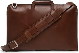 Korchmar Jackson Zippered Leather Briefcase in Brown at Nordstrom