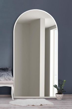 MirrorOutlet White Framed Arched Leaner/Wall Mirror 71 X 35 (180CM X 90CM) | Size: 1 Pack