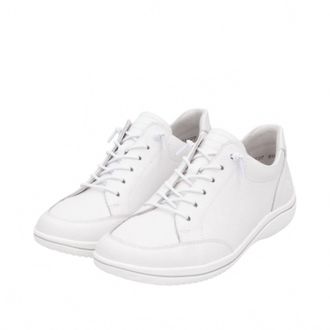 Remonte Womens Louann Leather Sneakers In White