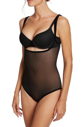 Wolford Mesh Forming Bodysuit in Black at Nordstrom, Size 10 Us