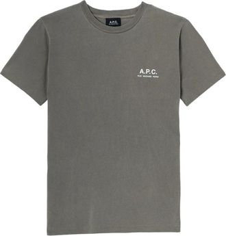 A.P.C. Logo Print T-shirt - Heren - T-shirts - Grijs - 2XL - Tops