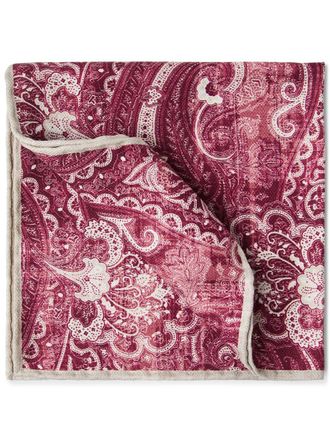 Brunello Cucinelli double-face pocket square - men - Silk - One Size - Red
