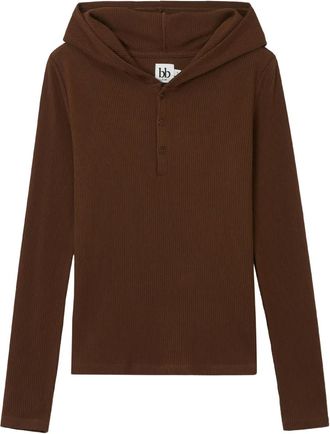 B+ab Felpa con cappuccio e bottoni - Marrone