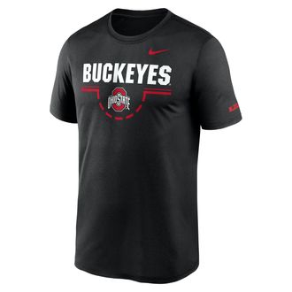 Nike Ohio State Courtside Nike Mens Dri-FIT College T-Shirt in Black | 02TI00ALJT-317
