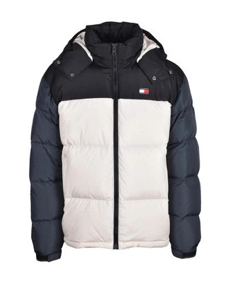 Tommy Jeans Black/White Polyester Down Mens Two-Tone Jacket