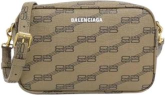 Balenciaga Pre-owned Signature BB Monogram Shoulder Bag - Dames - Vintage Schoudertas - Beige - ONE Size - Vintage
