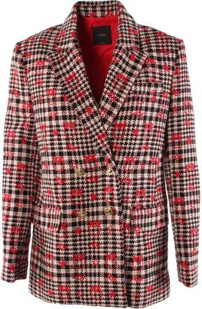 Pinko Blazer - Dames - Blazers - Rood - XS - Katoen - Jassen