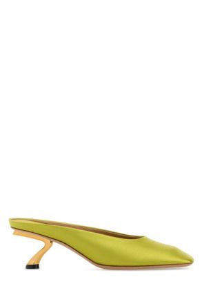 Ferragamo Green Slip on Pumps