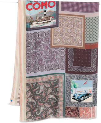032c Pierre Louis Mascia Lago Di Como Silk Printed Scarf