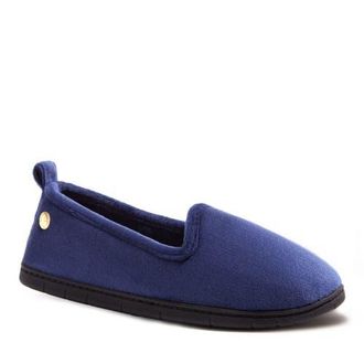 Dearfoams Rachel Velour Closed Back Slipper in Peacoat at Nordstrom, Size X-Large