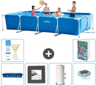 Intex Piscina Con Estructura Rectangular - 450x220x84 Cm - 7-piezas S138