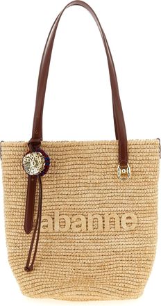 Paco Rabanne Womens Natural Raffia Tote Bag Shopping Bag